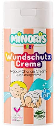 Minoris Baby Wundschutzcreme Zinkoxid Ceramide Sheabutter Vegan 55g