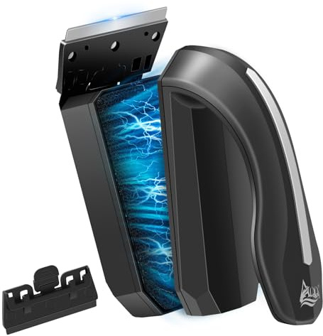 AQQA Detergente per vetri dell'acquario, potente magnete per acquario, strumento di pulizia per vetri e alghe, con 2 raschietti rimovibili per acquari in vetro (XL)