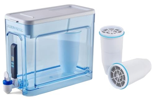 Culligan ZeroWater 7,5L Tassen-Wasserfilter-Spender-Kombination mit 3x fortschrittlichen 5-Stufen-Filtern, IAPMO-zertifiziert zur Reduzierung von Blei und PFOA/PFOS