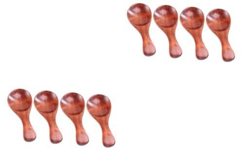 DECHOUS 8pcs Mini Wooden Spoons for Boys and Girls Lightweight Portable Ice Spoons Tools for Desserts and Condiments