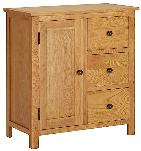 HETFTJN Küchenschrank, Bücherregal Barschrank Eckschrank Küchenschrank Geeignet für Entrance Schlafzimmer Flur Wohnzimmer 70x35x75 cm Massivholz Eiche
