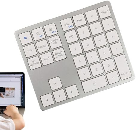 Tastiera wireless portatile, tastierino numerico wireless,Tastiera numerica per computer a 35 tasti - Utilizza la tastiera meccanica wireless silenziosa, il tastierino numerico del computer per l'assi