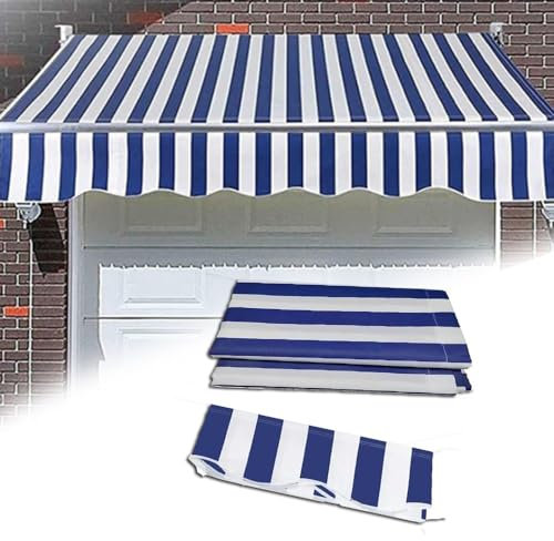 NILZA Terrassenmarkise Ersatzstoff Markise Canvas Stoff Klemmmarkise Ersatztuch Außen Markisenstoff Markisenbespannung Sonnenmarkise Ersatzbespannung Garten Deck Restaurant(Color:C,Size:(10x6.5ft)3x2m