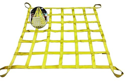 Langlebiges Hebenetz - Hangendes Hebenetz Aus Polyester, Hebenetz Für Baudock-Hebezeuge, Personalisierte Frachtnetzgurte, Starke Lasttragende Materialhandhabungsgurte(Size:2 X 2M/Mesh/15cm/Load 2.5t)