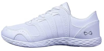 Nfinity Cheer Shoes - Rival 2 White Sneakers for Women - Synthetic Leather Cheerleading Shoes for Youth - Comfortable Women's Athletic Shoes - Sneakers with Ultimate Grip