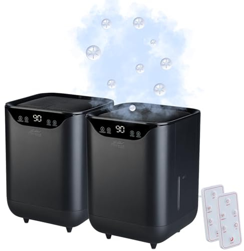 Sichler Haushaltsgeräte Duftzerstäuber: 2er-Set 3in1-XL-Tisch-Luftwäscher, befeuchter, kühler, UV, 4l, schw. (UV Desinfektion Wasser, Licht Desinfektionen, Duft)