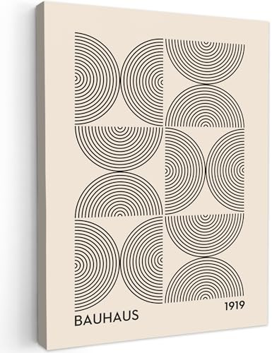 MuchoWow© Bilder mit Rahmen Poster Wanddekoration Wohnzimmer Deko Modern | 60x80 cm - Geschenke Bilderrahmen Bauhaus - Vintage - Schwarz - Kunst