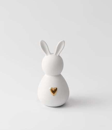 Räder Porzellanhase klein Herr goldenes Herz