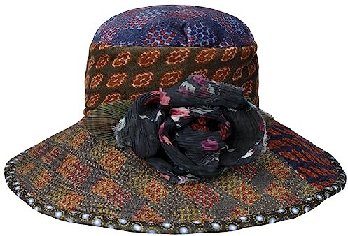 GREVI Pavelia Patchwork Baumwollhut Damenhut Glockenhut Stoffhut bunt One Size