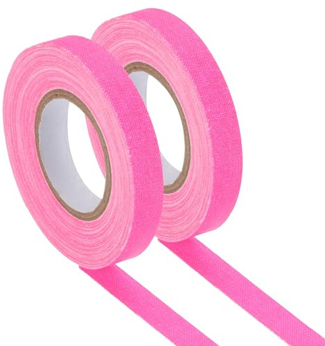 PATIKIL Cinta De Gaffer Que Brilla En La Oscuridad, 0.4 Pulgadas X 65.6 Pies Marcadores De Cinta De Algodón Fluorescente Que Brilla En La Oscuridad Pegatinas Para Decoraciones, Rosa