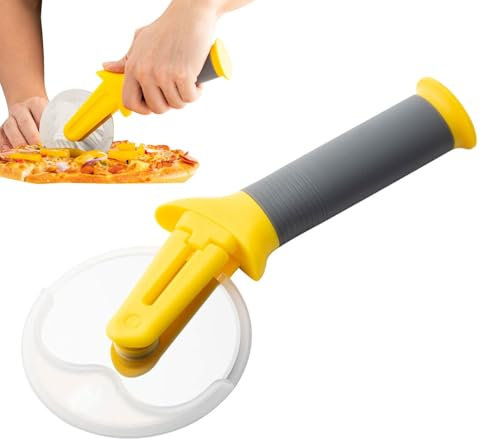Zuasdvnk Pizzaschneiderrad, Pizza -Roller - Spitze Pizzaschere mit Deckung | Mehrzweck -Schneidwerkzeug, Pasta -Accessoires für das Campingkochen, Picknick im Freien