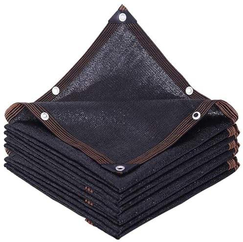 Malla Sombreadora, 80% Malla de Sombreo Negra, 6x10m Red De Sombra con Ojales, Lona Sombra Exterior, Malla De Protección Solar Transpirable Paño De Sombra, para Patio Piscina Jardín