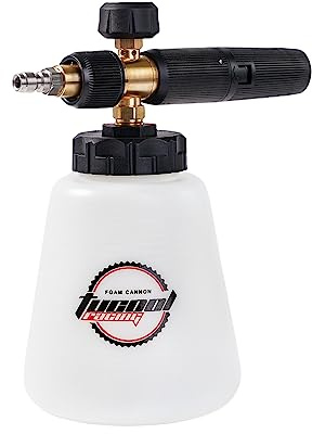 Tucool Racing Schaumkanone – 6,35 mm Schnellanschluss, verstellbare Schneeschaumlanze für Hochdruckreiniger, dicker, reichhaltiger Schaum, kompatibel mit Kärcher K1700, K1800 und mehr (weiß)