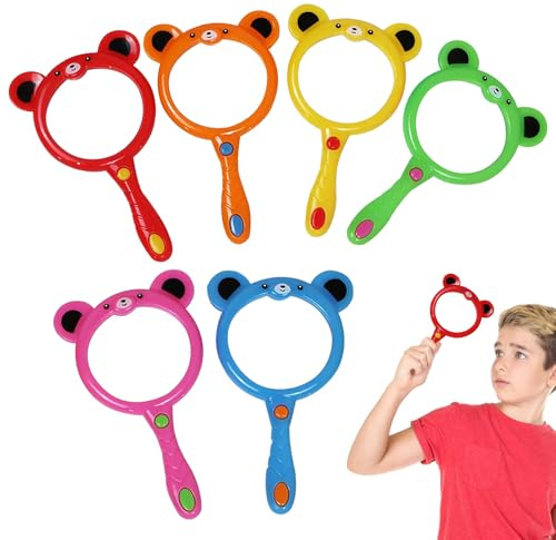 6 Stück Lupen Kinder, Cartoon-Bär Handheld Magnifier, Mini Lupen Für Kinder Insektenbeobachtung Kindererziehung, Fördert Neugier Und Lernfreud, Mitgebsel Gastgeschenk Giveaways Zum Geburtstag Party