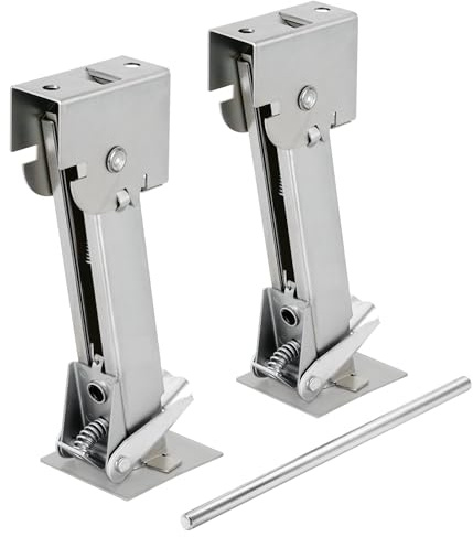 BAOSHISHAN Gatos estabilizadores para Autocaravana | Capacidad de carga 450 kg, soportes estabilizadores plegables para gatos de remolque y autocaravana con varilla de gato