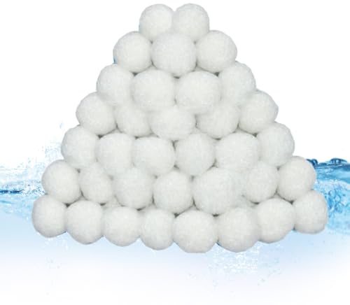 Filterbälle Pool - Baumwollbälle Filtration | Effektive Filtermedien Für Teiche Und Pools, Langlebige Alternative Zu Filtersand Oder Filterglas – Hochwertige Baumwollkugeln Zur Wasserklärung, Spart En