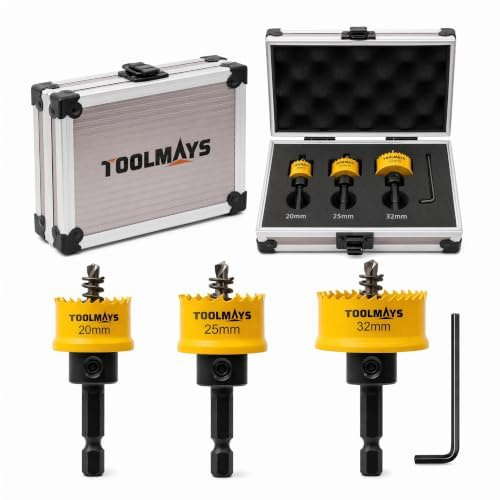 TOOLMAYS 20,25,32mm Hole Saw Sets, 3pcs M42 Bi-Metal