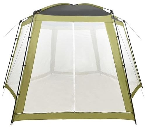 Tenda per piscina verde, 500 x 433 x 250 cm, in tessuto resistente con rivestimento PA e telaio in acciaio, montaggio rapido, ideale per giardino e famiglia