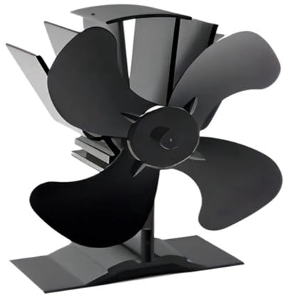 ZGJIAJU Ventilador Estufa Leña Ventilador De Chimenea TOP Estufa 4 Aspas Alimentado Por Calor For Leña Vertical Magnético