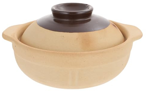 HOODANCOS Cocotte en Céramique 500 Ml Couvercle Pot à Soupe Individuel Compatible Plaques Vitrocéramiques Gaz et Four Marmite en Terre Cuite pour Cuisson et Solide Couleur Aléatoire