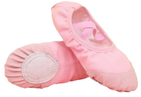 Ballerinaskor, canvas, mjuk sula, balett, danstofflor, barn, övning, kvinna, dansskor för kvinnor, rosa, 39 EU