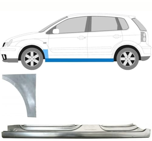 Voll schweller + Reparaturblech Kotflügel vorne für Volkswagen Polo 2001-2009