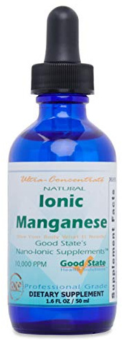 Good State | Natural Ionic Manganese | Liquid Concentrate | Nano Sized Mineral Technology | Professional Grade Dietary Supplement | 1.6 Fl oz Bottle (50 mL)