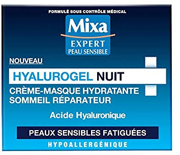 Crema maschera Hyalurogel idratante notte Mixa