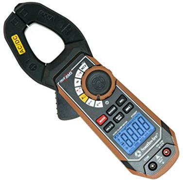 Southwire Clamp Meter - True RMS Accuracy for Precise AC/DC Measurement - Built-In Voltage Tester - Third-Hand Probe Holder - CAT III 600V Safety Rated