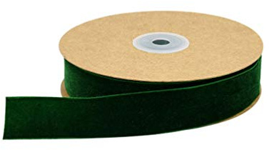 EXCEART 10m Samtband Schleifenband Zierband Verpackungsband Geschenkband Schmuckband zum Nähen Dekoration für Haarschmuck Kranz Deko DIY Schleife Bogen Hochzeit Tischdeko 2,5cm Dunkelgrün