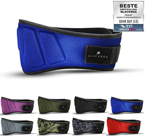 BLACKROX Gewichthebergürtel G1 Vergleichssieger Trainingsgürtel Fitness Gürtel Krafttraining bodybuilding Gewichtheben Powerlifting Gym Weightlifting Belt training Herren Damen