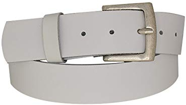DayneQ, Damen & Herren Gürtel Altsilber Nickelfree Gürtelschnalle Klassischer Echtleder Gürtel, Sommerfarben, 4cm Breit Echt Leder Guertel 34 Farben und 16 Längen