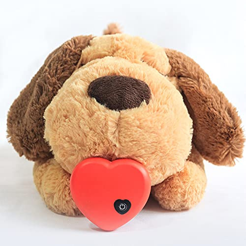 Giocattoli per Cuccioli,con Battito Cardiaco,Giocattolo per alleviare l'ansia Cani, Animale di Peluche con Cui Dormire
