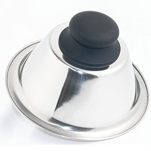 Kerafactum Campana de hamburguesas para hamburguesas negra Cloche cubierta para asar y derretir hamburguesas con queso capó para filetes de hamburguesas para hamburguesas con queso para derretir