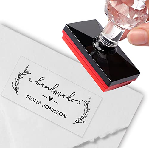 Benutzerdefinierte Stempel Personalisierte Stempel Lorbeerblätter Erstellen Sie Ihre eigenen handgefertigten Etiketten Tinte Stempel Kleidungsanhänger