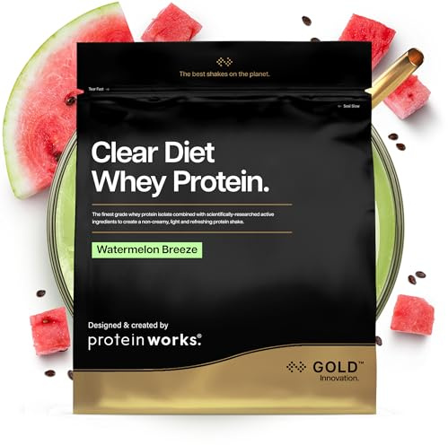 Protein Works | Clear Diet Whey Protein – GOLD Innovation, Polvere Di Siero Isolato, Bevanda Proteica Rinfrescante, Anguria, 40 Porzioni, 1kg