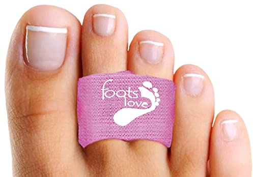 FOOTS LOVE: Broken Toe Splint & Corrector - Copper Infused for Healing - Hammer Toe Straightener & Separator Wraps - No-Slip, Adjustable Toe Brace