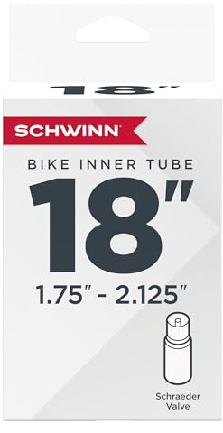 Schwinn Unisex-Erwachsene 18 x 1,75-2,125 Fahrradschlauch, Schwarz, 18-Inch x 1.75-Inch-2.125-Inch