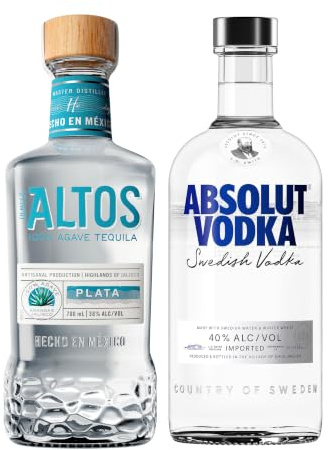 Absolut Original Swedish Vodka, 70 cl & Olmeca Altos Tequila Plata, 70 cl
