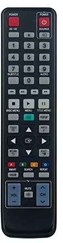 VINABTY AK59-00124A Remplacement de la télécommande Compatible avec Samsung 3D Smart Blu-Ray Player BD-D7000 BD-D7500B BDD7000 BDD7500B