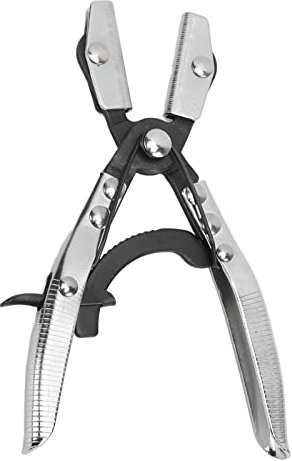 Hose Clamp Pliers Hose Pinch Off Plier Ratcheting Jaws Swiveling Universal for Cleaning Machine Drains, Auto Hoses, Radiator Pipes, Brake Pipes, Coolant Pipes(8 Inch)