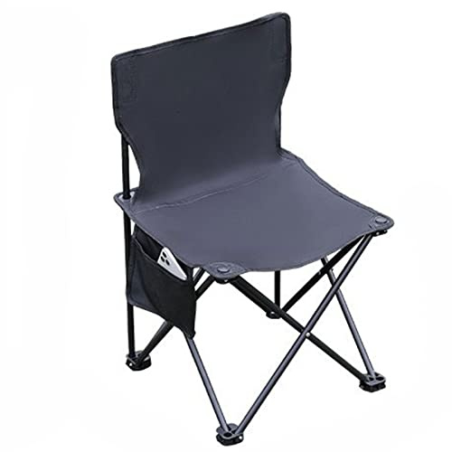 HUHJYUGE Campingstuhl Klappbar, Faltstuhl Ultraleicht, Faltstuhl Anglerstuhl, Gartenstuhl Faltbar, Mit Tragetasche Und Seitentasche, Stahlrahmen Bis 150 Kg Belastbar (C 39cm)