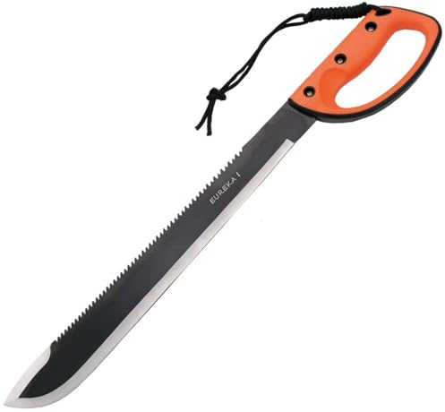 Bushcraft Messer Machete Eureka Nylon-Scheide Gürtel Messer Survival Messer scharfes Jagdmesser Überlebensmesser Outdoor Messer für Wandern Camping Garten ABS