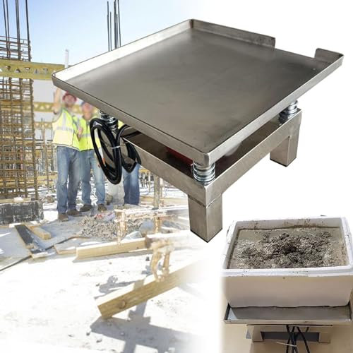 Hydravex Table Vibrante éLectrique pour BéTon, Plate-Forme De Vibration pour BéTon 220 V, Bloc D'Essai De Banc D'Essai De Vibration, Banc D'Essai De Vibration en Acier Inoxydable 3000 TR/Min,35X35CM