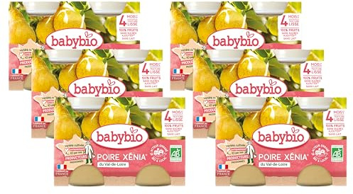 BABYBIO - Petits Pots Poire Xenia du Val de Loire - 2x130g - BIO - Lot de 6