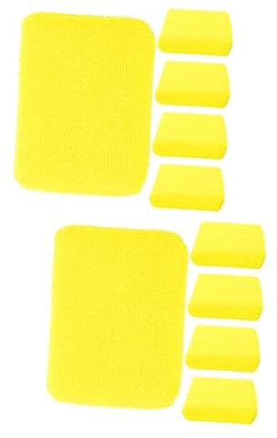 Mobestech 10 STK Autowaschtuch polierpads polishing pad Auto Wax Automobil Werkzeug Faserapplikatorpad für Autowachs AUTOWÄSCHE Schwammblock einstellen Wachspad Wagen Ballaststoff