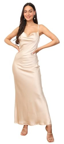 La Modeuse Robe longue satinée à col bénitier