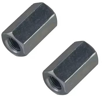 TERF® M10 X 30mm Hex Studding Connector Nut stainless Steel A2 (304) Hexagonal Coupling Nut M10 (10mm) X 30mm Female Threaded Rod Bar Studding Connector Nut - Pack of 2