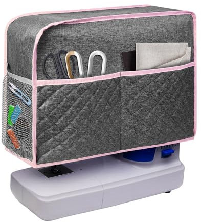 Oaygat Sewing Machine Cover with Storage Pockets Sewing Machine Bag Sewing Machine Dust Covers Foldable Dust Protector Sewing Machine Dustproof Covers for Domestic Sewing Machines Protector Accessory