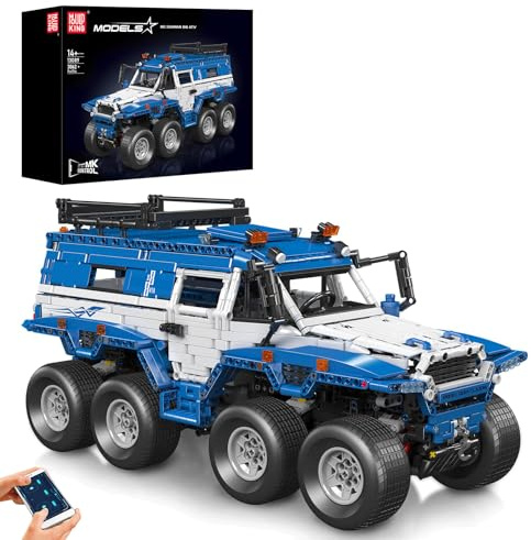 Mould King 13089 Technik Ferngesteuert Avtoros Shaman 8×8 Geländewagen APP Technologie Truck-Modell mit 8 Rädern und 5 kraftvollen Motoren Technologie Bausatz Modell (3062+Teile)